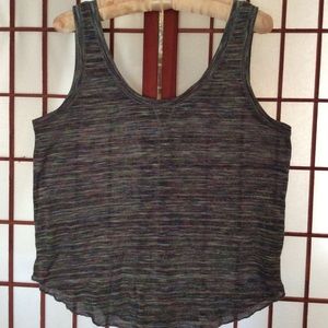 Fun Grey Tank With Colorful Speckles